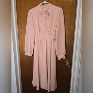Miss Onward Vintage Elegant Pink Women's Dress Medium